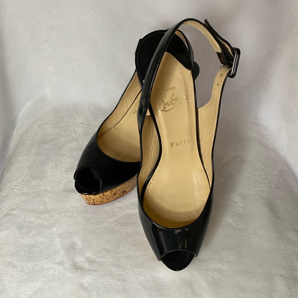 - Authentic Christian Louboutin Patent leather 38 1/2